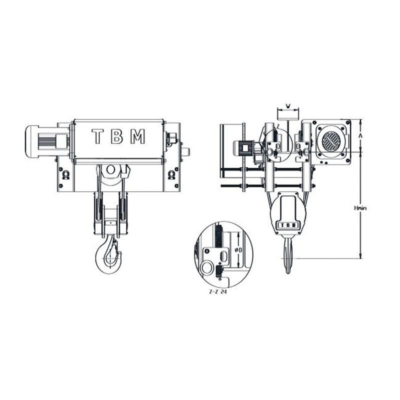 SHA7 รอกสลิงแบบมีช่องว่างด้านบนต่ำ